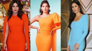 Priyanka Chopra, Nora Fatehi and Katrina Kaif cut sassy figures in Alex Perry Bodycon dresses