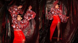 Sai Tamhankar Looks Absolute Heartbreaker In Red Ruffles And Slit Skirt