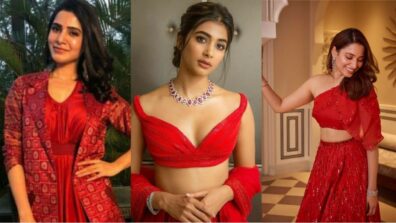 Samantha Ruth Prabhu, Pooja Hegde To Tamannaah Bhatia: South Babes In Red Ensembles