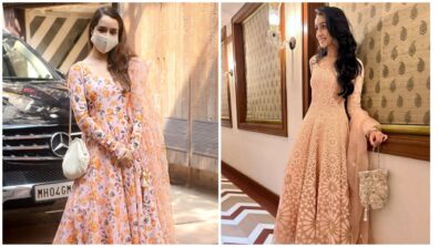 Shraddha Kapoor’s Anarkali Collection Is Prettiest With Flowery Orange And Pastel Pinks