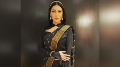 Shruti Haasan Looks Breathtaking In Elegant Black Pat Silk Saree: See Pic