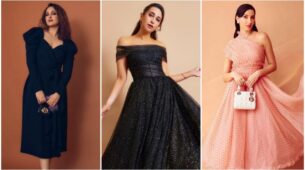 Sonakshi Sinha, Karisma Kapoor and Nora Fatehi dazzle in Gauri and Nainika midi dresses, see pics