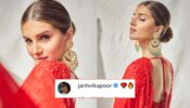 Tara Sutaria looks gorgeous in red hot lace saree, Janhvi Kapoor is lovestruck