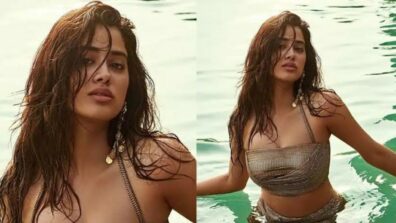 Janhvi Kapoor Looks Like Beautiful Mermaid As She Emerges From Water In Golden Bralette: See Pics