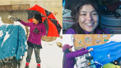 TMKOC diva Nidhi Bhanushali shares travel vlog amidst heavy snowfall, check out dreamy video