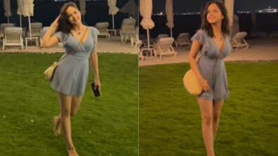 TMKOC diva Palak Sindhwani dazzles in midi dress, feels romantic on Arijit Singh song