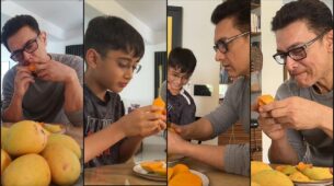 Trending: Aamir Khan enjoys yummy mangoes with son Azad, pics go viral