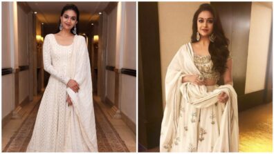 Trendy: Check out Keerthy Suresh’s off-white collection giving us the ‘trad baby’ vibes