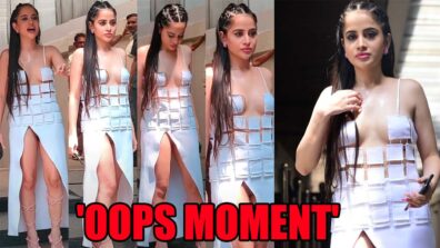 Urfi Javed faces an ‘oops moment’ in a white cut-out dress flaunting her cleavage and thighs, check out fans’ reactions