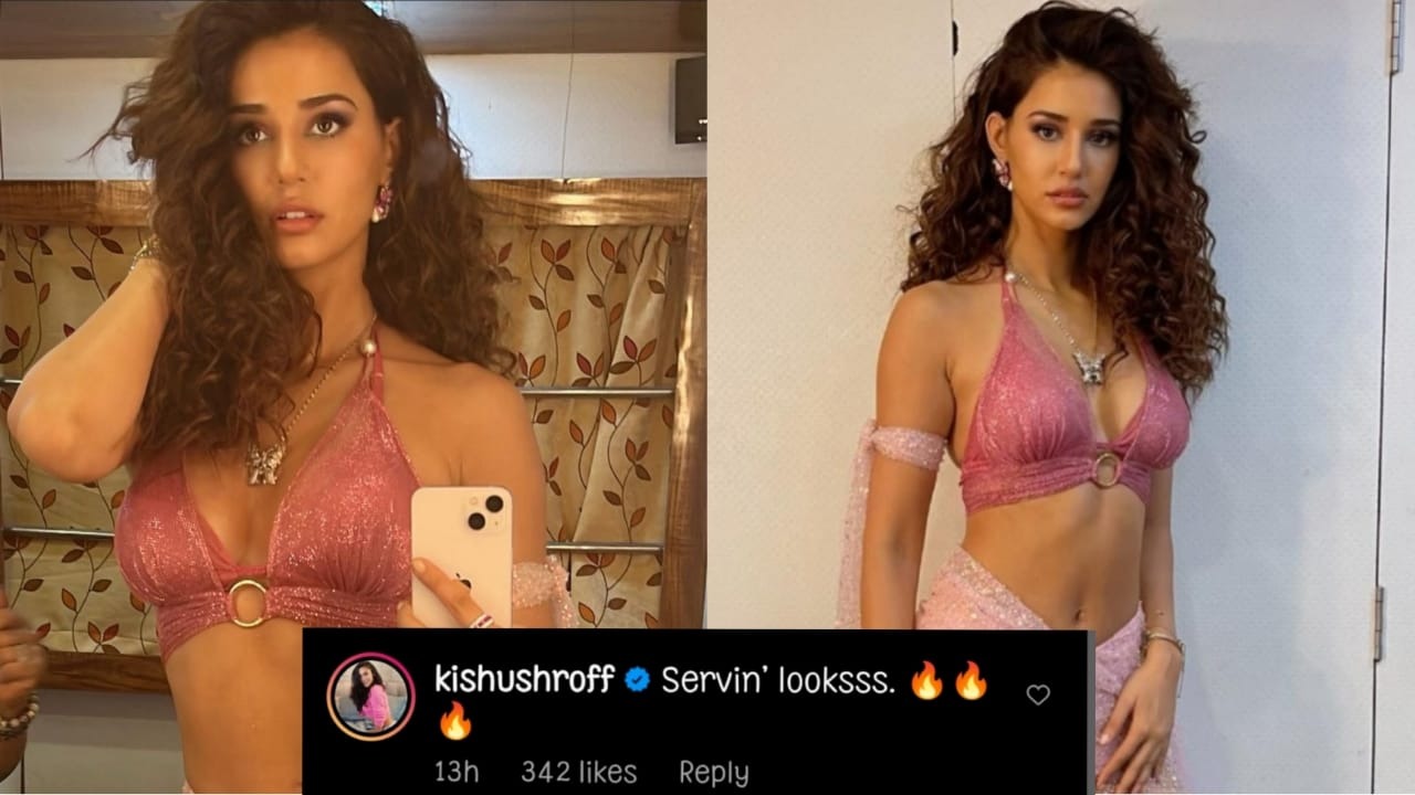 Video: Disha Patani turns Barbie in sequinned pink co-Ord set, Krishna Shroff goes fire 782597