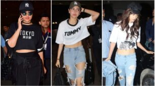 Want to master the hip-hop vogue game? Style yourself in t-shirt, crop top and cap like Sonakshi Sinha, Anushka Sharma and Disha Patani