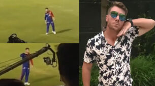Watch: David Warner replicates Allu Arjun’s Pushpa signature step during IPL game, video goes viral