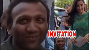 Watch: Fan gifts wedding invitation card to Nora Fatehi on set, her reaction goes viral