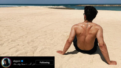 What Swag: Arjit Taneja flaunts back muscles in latest beach photo, Aly Goni loves it