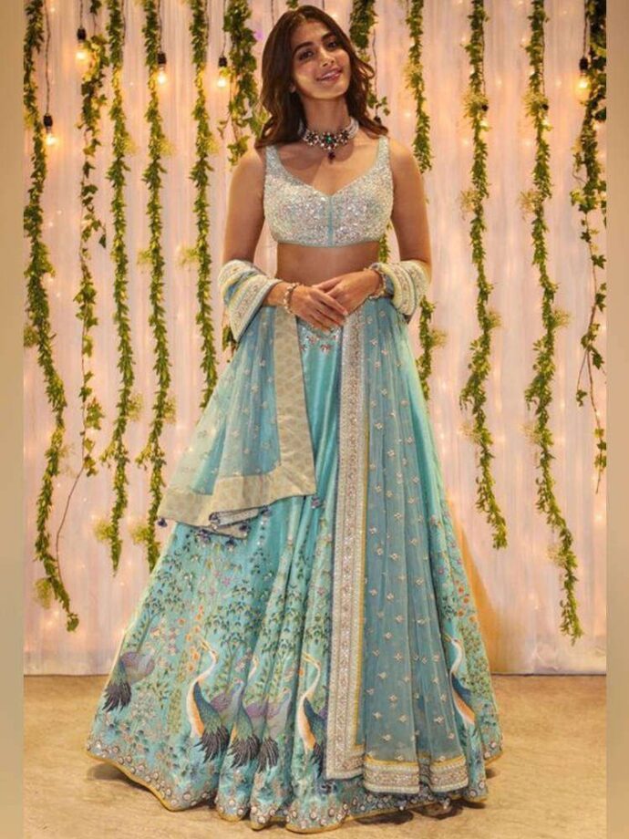 When It Comes To Lehengas, Pooja Hegde Chooses Blue - 4