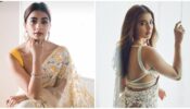 White-Yellow Or Blush Pink, Which Organza Saree Looks Best On Pooja Hegde?