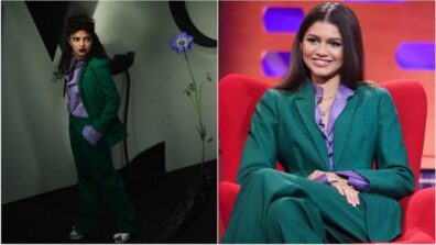 Who Wore The Green Valentino Suit With Striking Purple Shirt Better: Priyanka Chopra Or Zendaya?