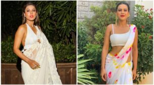 3 Times Nia Sharma Flaunted In White Sarees Like An Apsara
