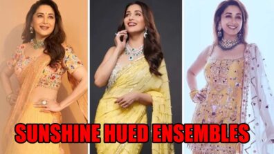 5 Times Madhuri Dixit Look Eccentric In Sunshine Hued Ensembles: See Pics