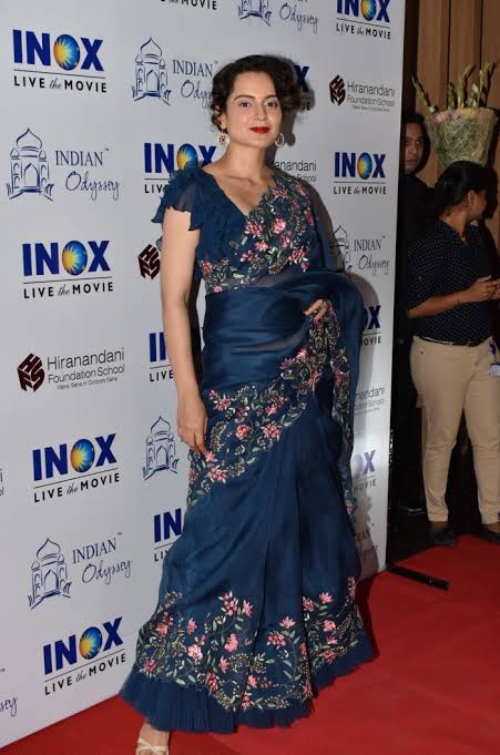 50 Shades Of Blue: Kangana Ranaut Is Obsessed With Blue Sarees - 0