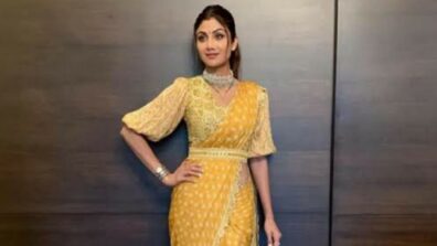 Add Florals, Pastels, And Yellow Hues In Your Summer Saree Looks Like Shilpa Shetty