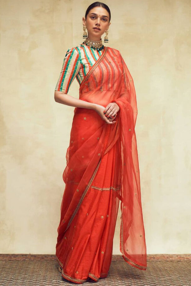 Aditi Rao Hydari And Her Stunning Collection Of Beautiful Red Sarees - 5