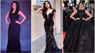Aishwarya Rai, Janhvi Kapoor and Sonam Kapoor turn heads in black lacy sleeveless gown