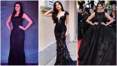 Aishwarya Rai, Janhvi Kapoor and Sonam Kapoor turn heads in black lacy sleeveless gown