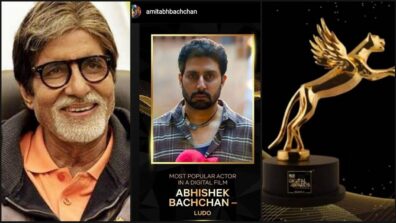 Amitabh Bachchan gives shoutout to son Abhishek Bachchan after his big win at GNT-IWMBuzz Digital Awards