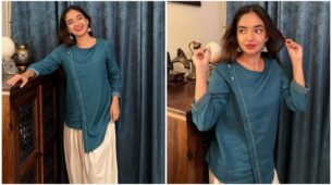 Anushka Sen activates ethnic vogue game, looks super charming in red cherry lipstick