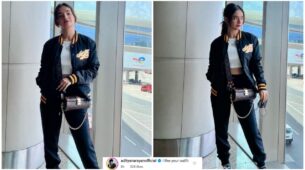 Anushka Sen looks all bomber at the airport, Aditya Narayan impressed