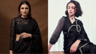 Parineeti Chopra and Aditi Rao Hydari are regal queens in black sarees 