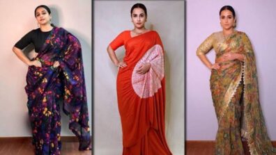 Best Of Vidya Balan’s Red, Pink, And Purple Sarees, Check Out