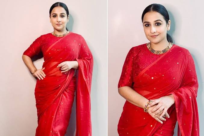 Best Of Vidya Balan’s Red, Pink, And Purple Sarees, Check Out - 3