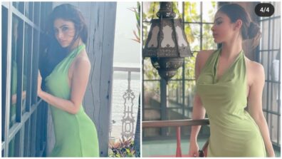 B*ld Photoshoot: Mouni Roy sets temperature soaring in green backless outfit, we are sweating