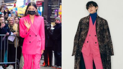 BTS Member V And Zendaya Wore A Similar Pink Suit: Whom Did You Like The Most?