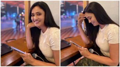 Caught On Camera: Shweta Tiwari spotted blushing while staring at her phone, what’s happening?