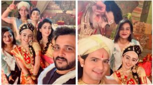 Cute Set Moment: RadhaKrishn fame Sumedh Mudgalkar, Mallika Singh and Basant Bhatt spend quality time together, see viral photodump