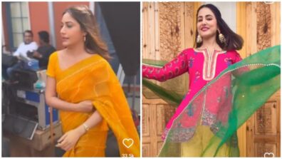 Dancing divas: Surbhi Chandna and Hina Khan groove up in desi avatars, watch