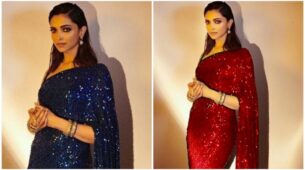 Deepika Padukone Knows How To Elevate Her Look In Sequin Sarees