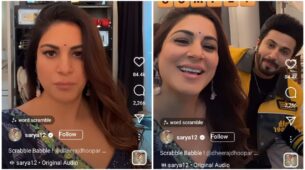 Dheeraj Dhoopar is Shraddha Arya’s ‘scrabble babble’ partner on sets, here’s video