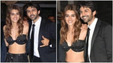 Kriti Sanon Steals The Light As She Poses In Bralette And Lehenga Beside Kartik Aaryan: See Pics