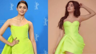 Fashion Face-Off: Who Looks Better In Neon Green Dress, Alia Bhatt Or Janhvi Kapoor?