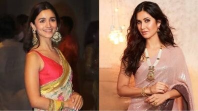 Fashion Faceoff In Manish Malhotra Sarees: Alia Bhatt Or Katrina Kaif: Who Scored The Fashion Points?