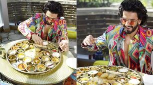 From Besan Ki Chakki To Kadhi: Ranveer Singh enjoys traditional Gujarati thali, fans love mouth-watering moment