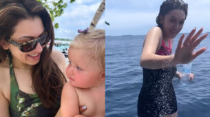 Haye Garmi: Hansika Motwani gets wet like never before, looks burning hot in monokini amid sea