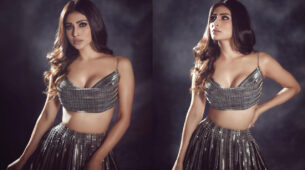 Haye Garmi: Mouni Roy dazzles in silver deep-neck blouse and lehenga, fans sweat seeing her curves
