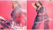 Haye Garmi: Mouni Roy poses in shimmery black transparent saree, are you sweating?