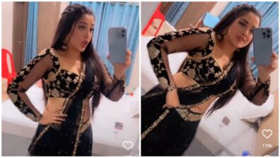 Haye Garmi: When Aamrapali Dubey set internet on fire in deep-neck black sensuous saree