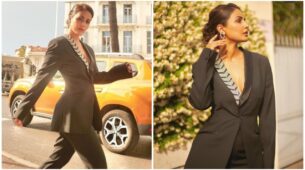Hina Khan takes Cannes by storm, sets internet on fire in black classy pantsuit